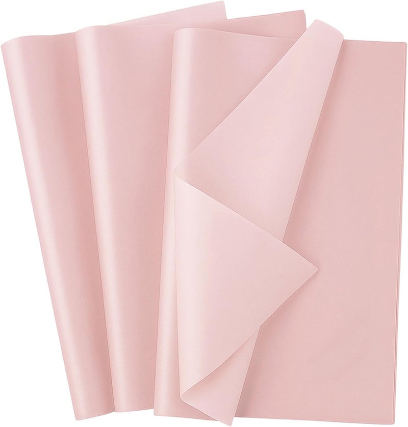 Ethanberg 60 Sheets Gift Wrapping Tissue Paper Bulk, Pink Metallic Tissue Paper for Gift Bags, Decorative Art Papers for DIY Crafts Wedding Birthday Baby Showers Holiday Party Decor, 20x14 Inches - Image 1